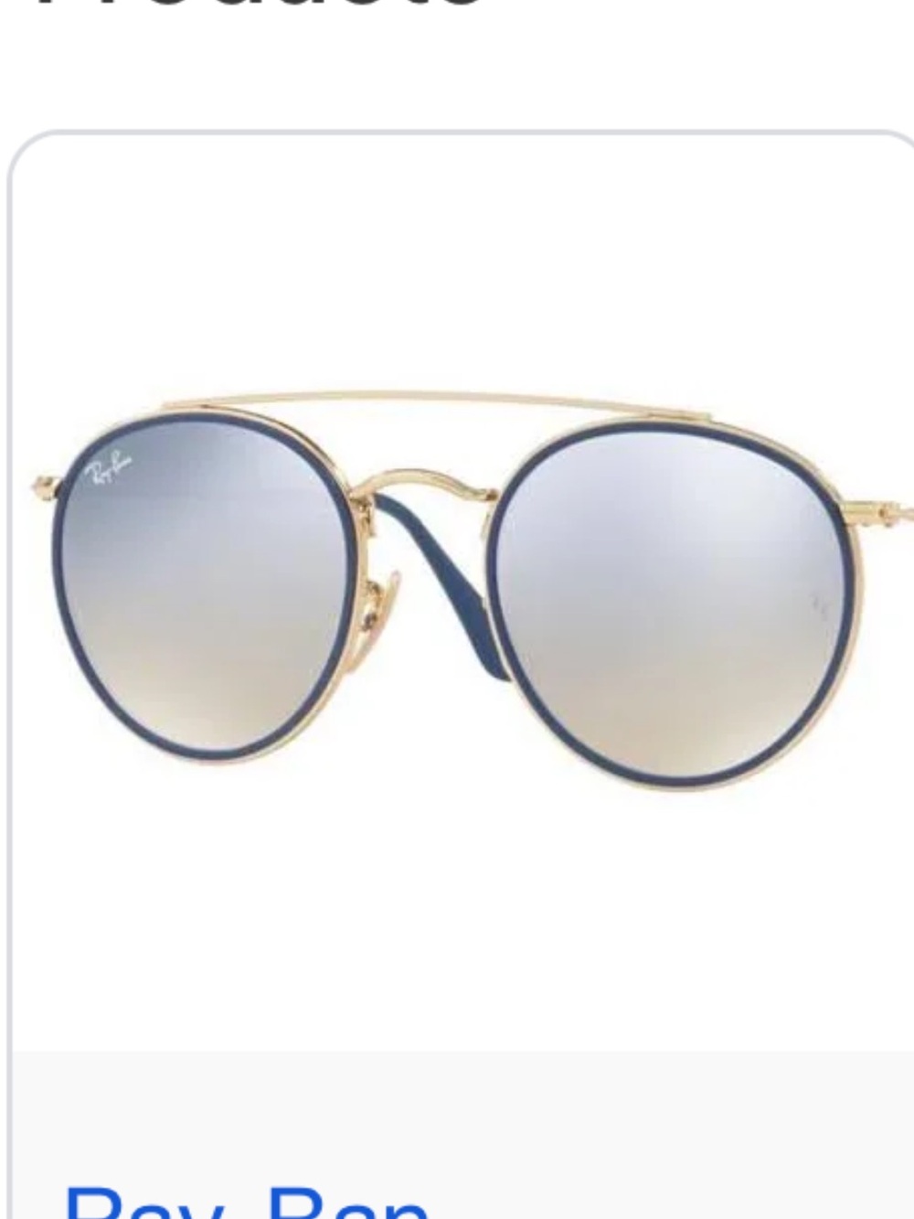 Ray-Ban RB3647N round double bridge navy